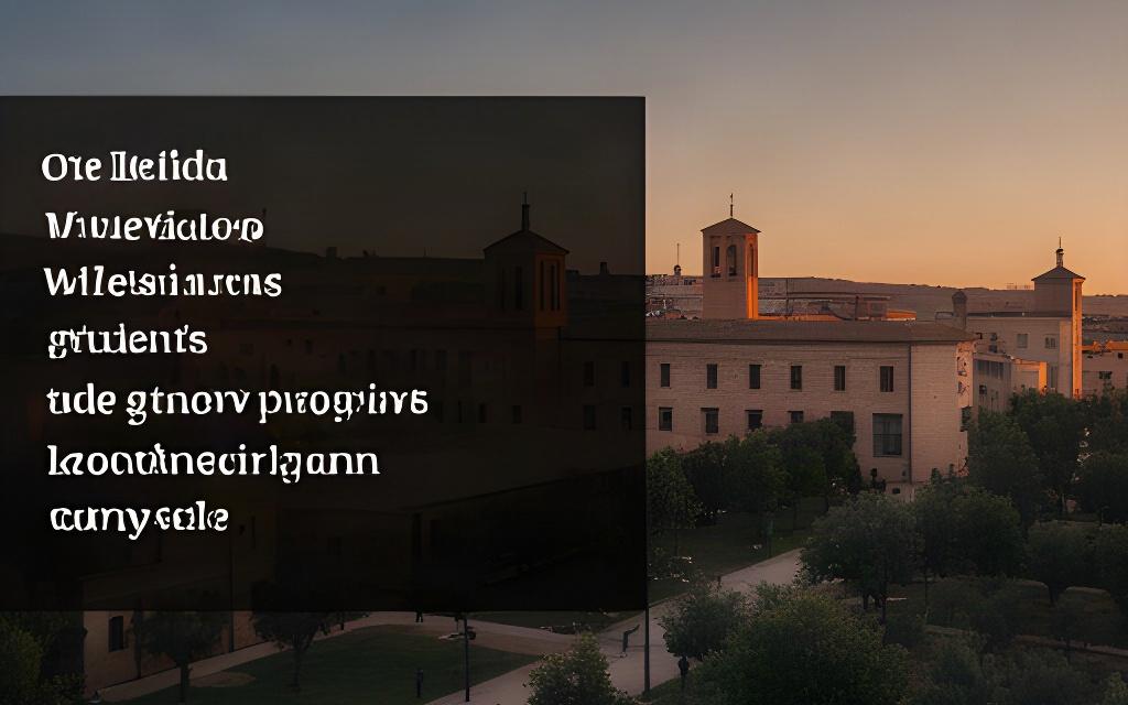 Campus universitario de Lleida visto al atardecer como fondo para una conversación sobre formación y alumnado